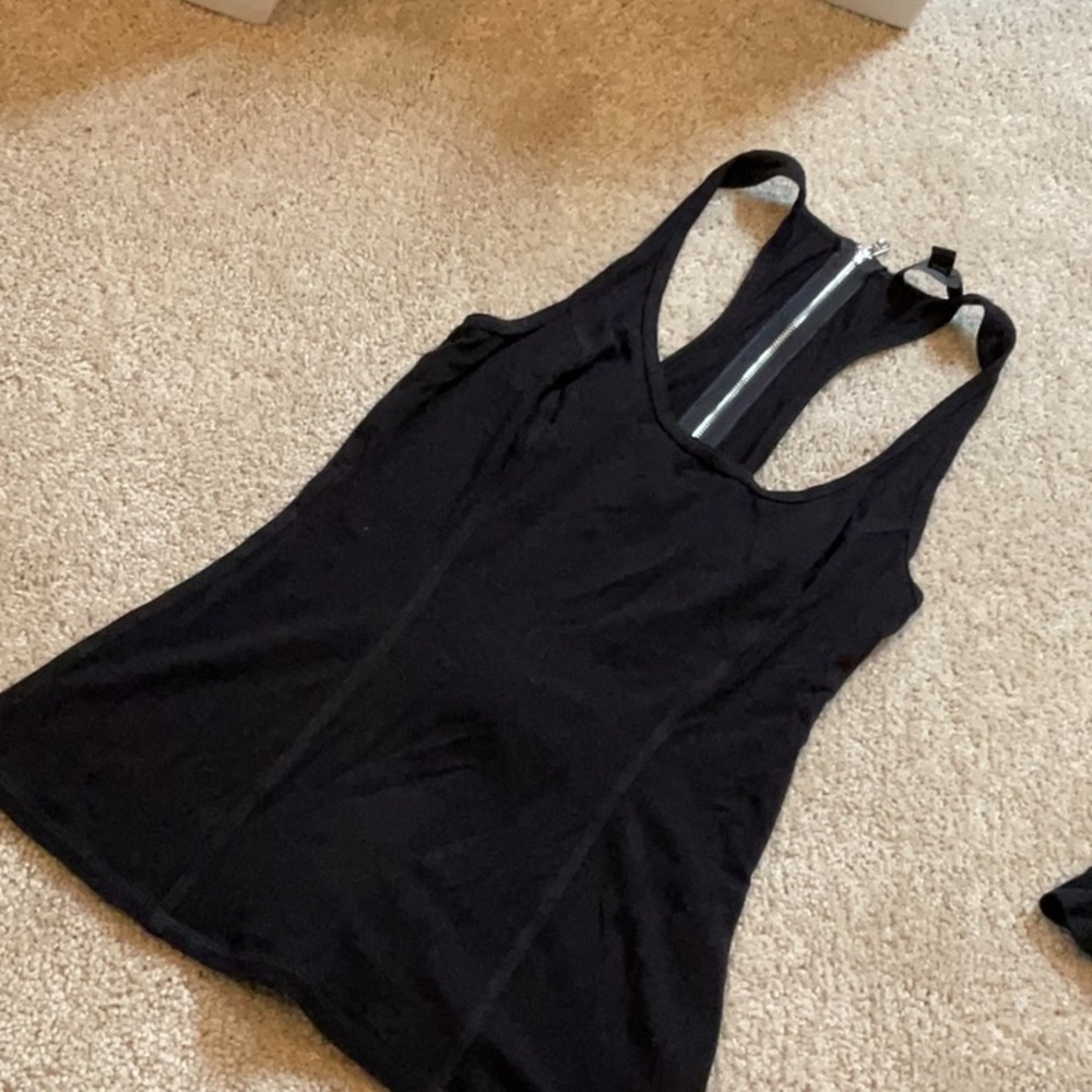 Black Bebe top with Zipper